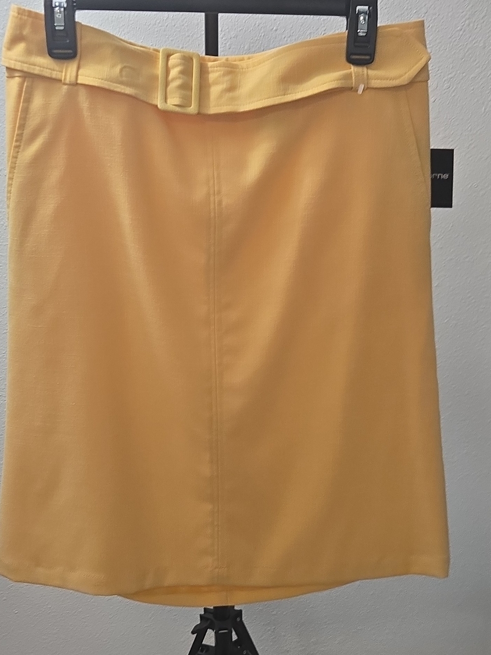 Liz Claiborne Sunflower Yellow Belted Pencil Skirt